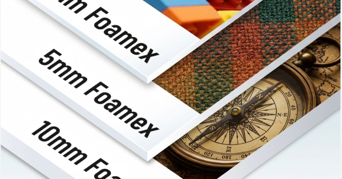 Printed foamex boards in 3mm, 5mm and 10mm thickness