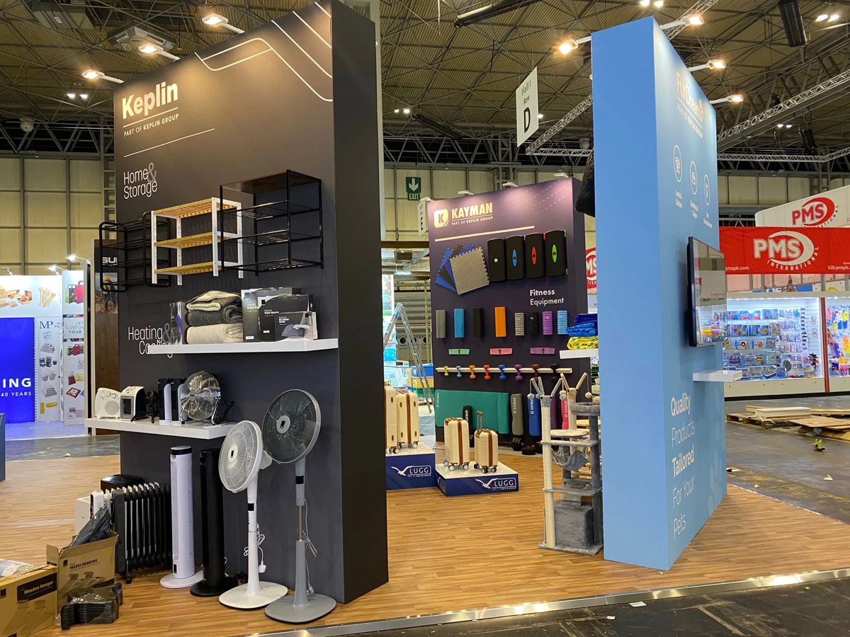 Keplin, Kayman and FurDreams printed brand towers at the NEC