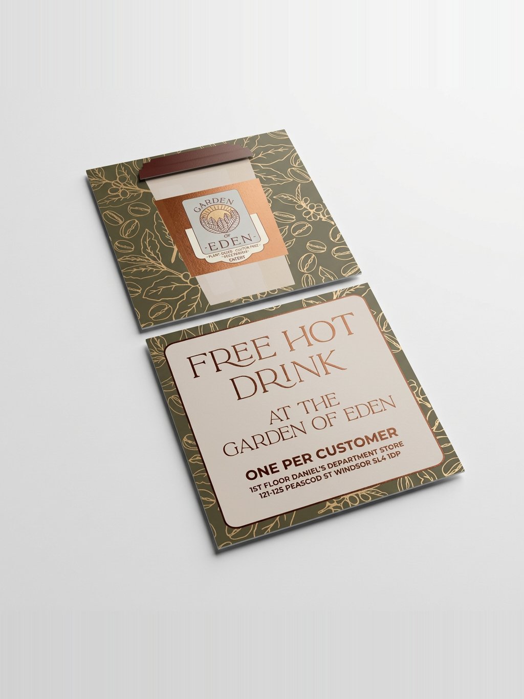 Free hot drink vouchers