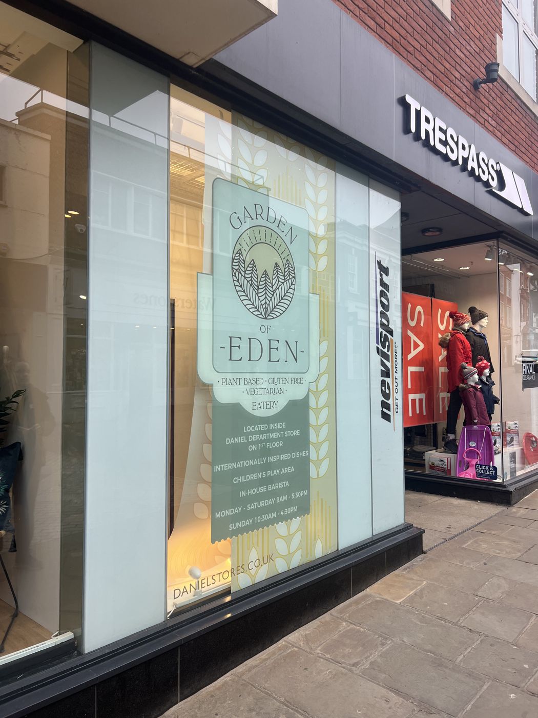 Window graphics on Peascod Street