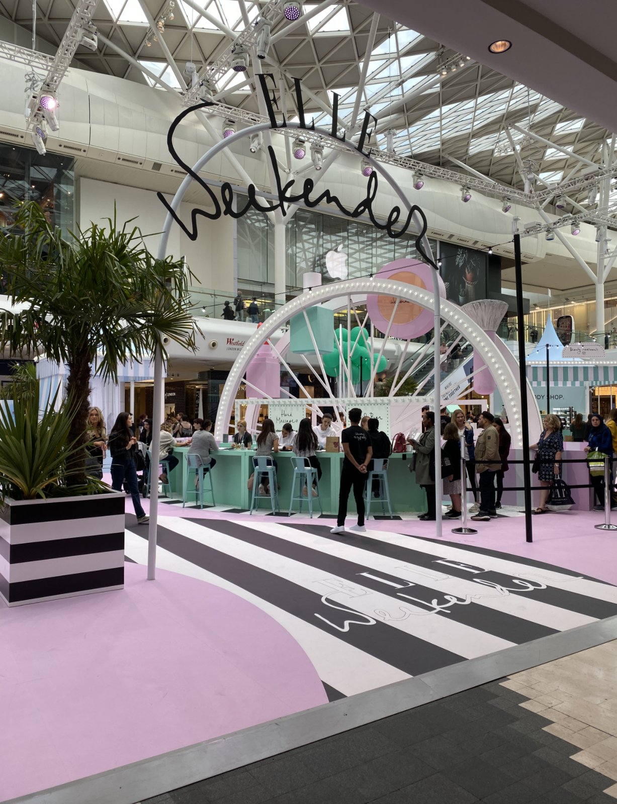 Printed anti slip floor graphics for the ELLE Weekender at Westfield White City