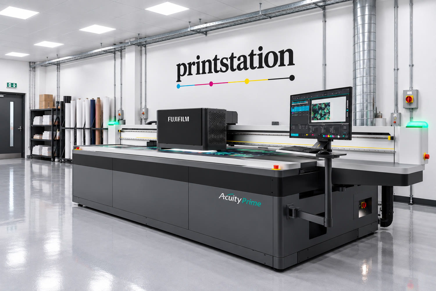 The Fujifilm Acuity Prime L flatbed printer at Print Station, Uxbridge