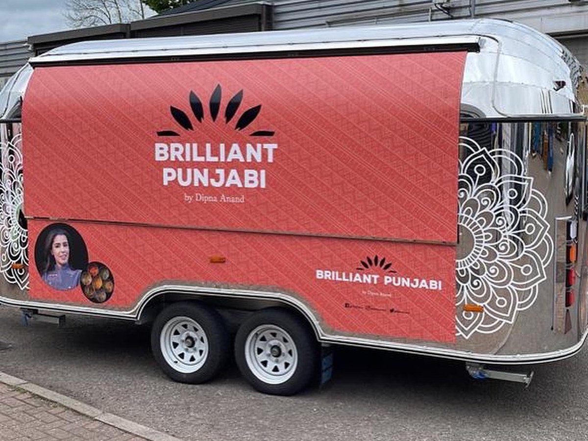 Brilliant Punjabi food trailer wrapped in printed vinyl graphics